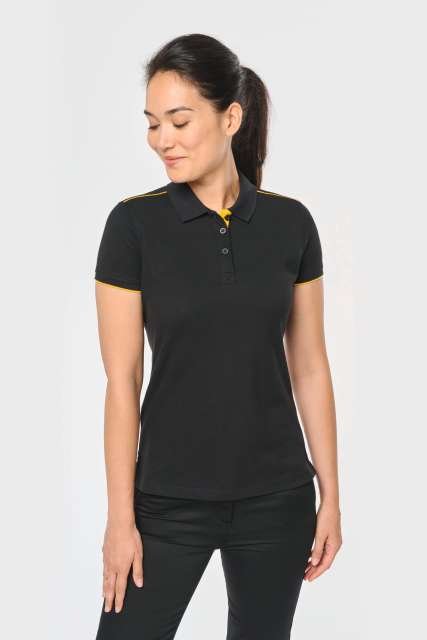 DESIGNED TO WORK WK271 ŽENSKA KONTRASTNA DAYTODAY POLO MAJICA KRATKIH RUKAVA