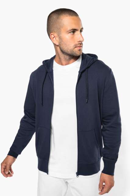 KARIBAN KA4030 MEN'S ECO-FRIENDLY HOODED SWEATSHIRT WITH ZIP FASTENING