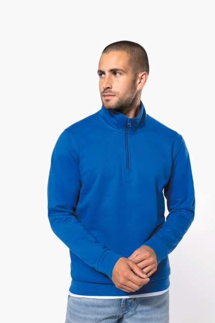 KARIBAN KA478 ZIP NECK SWEATSHIRT