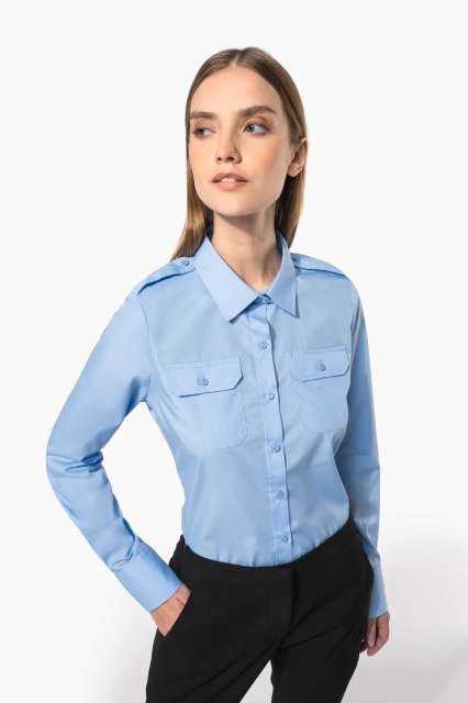 KARIBAN KA506 LADIES’ LONG-SLEEVED PILOT SHIRT
