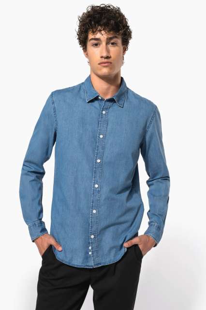 KARIBAN KA512 MEN’S DENIM SHIRT