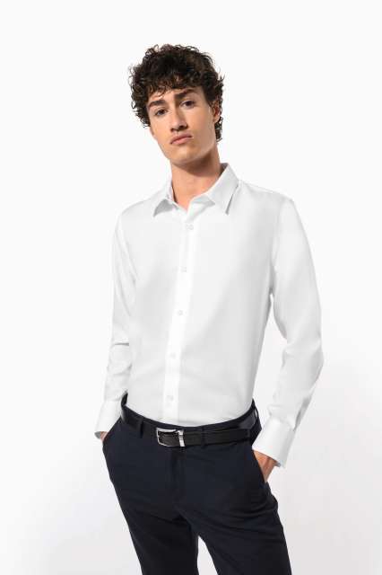 KARIBAN KA522 MEN'S FITTED LONG-SLEEVED NON-IRON SHIRT