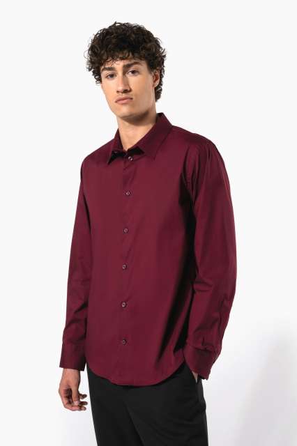 KARIBAN KA529 LONG-SLEEVED COTTON/ELASTANE SHIRT