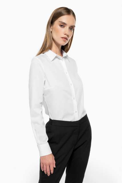 KARIBAN KA584 LADIES' POPLIN EASY CARE POLYCOTTON SHIRT