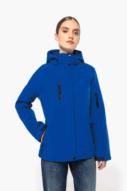 KARIBAN KA651 LADIES’ HOODED SOFTSHELL LINED PARKA