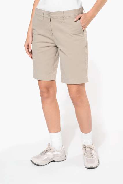 KARIBAN KA751 LADIES' CHINO BERMUDA SHORTS