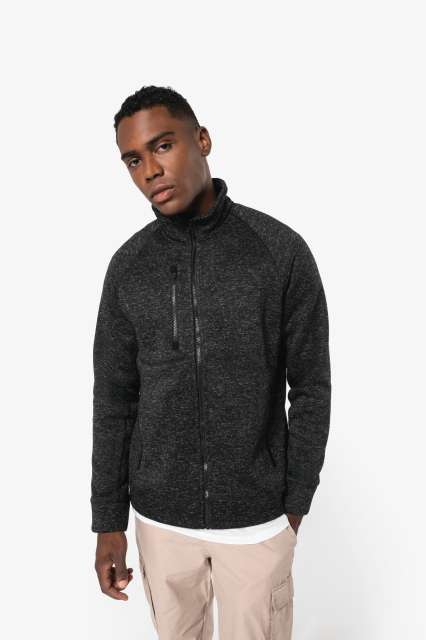 KARIBAN KA9106 MEN'S FULL ZIP HEATHER JACKET