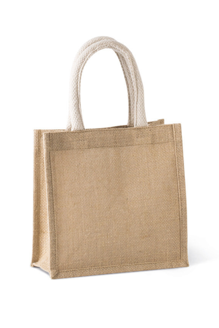 KIMOOD KI0272 JUTE CANVAS TOTE - SMALL