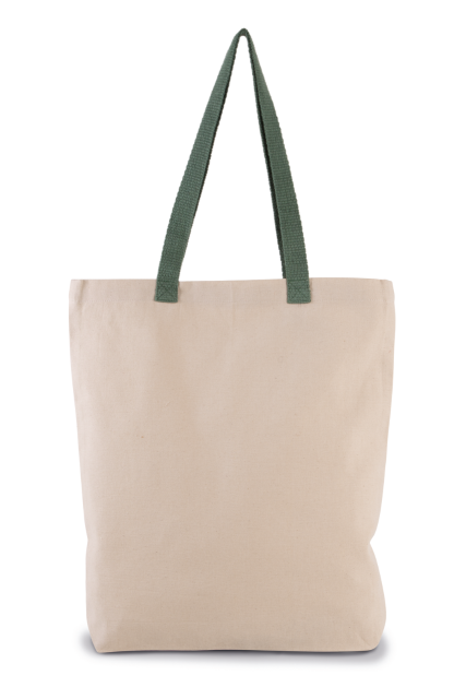 KIMOOD KI0278 SHOPPER BAG WITH GUSSET AND CONTRAST COLOUR HANDLE