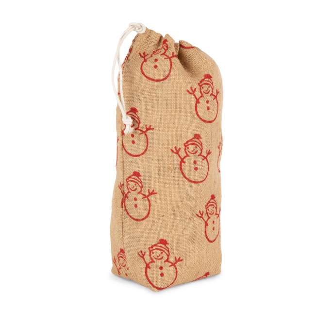 KI0726 BOTTLE CARRIER WITH CHRISTMAS PATTERNS