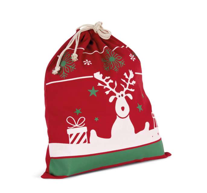 KI0735 DRAWSTRING BAG WITH CHRISTMAS PATTERNS
