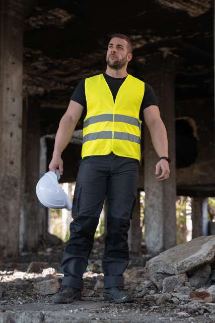 KORNTEX KXX217 BASIC SAFETY VEST FOR PRINT \"KARLSRUHE\" - 2 VELCRO