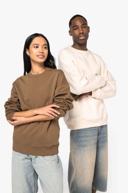 NATIVE SPIRIT NS407 UNISEX EKOLOŠKA OVERSIZED DUKSERICA OKRUGLOG IZREZA