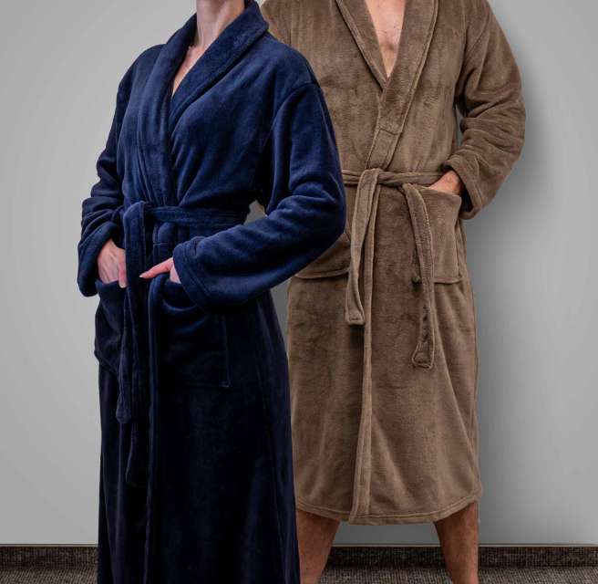 OLCB2600 OLIMA CORAL FLEECE BATHROBE