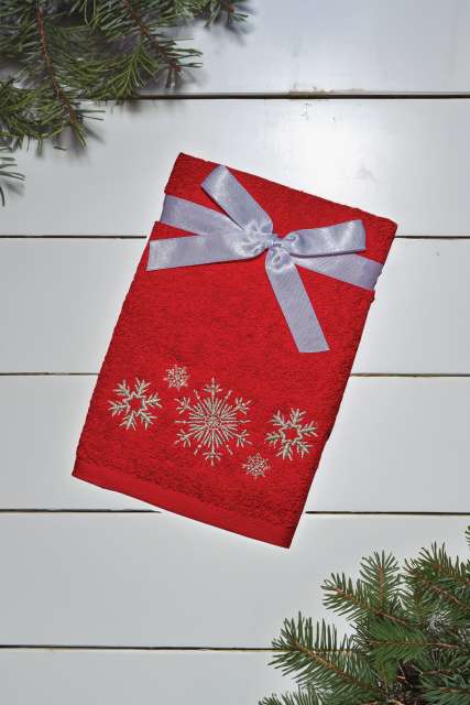 OLIMA OLXMAS15 OLIMA CHRISTMAS TOWEL - SNOWFLAKES II