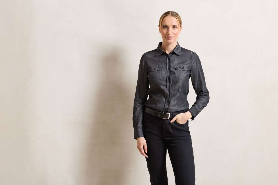 PR322 ŽENSKA TRAPER KOŠULJA S JEANS ŠAVOVIMA