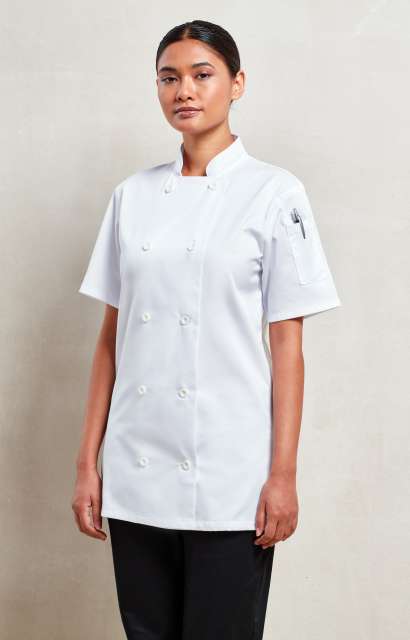 PREMIER PR670 WOMEN'S SHORT SLEEVE CHEF'S JACKET