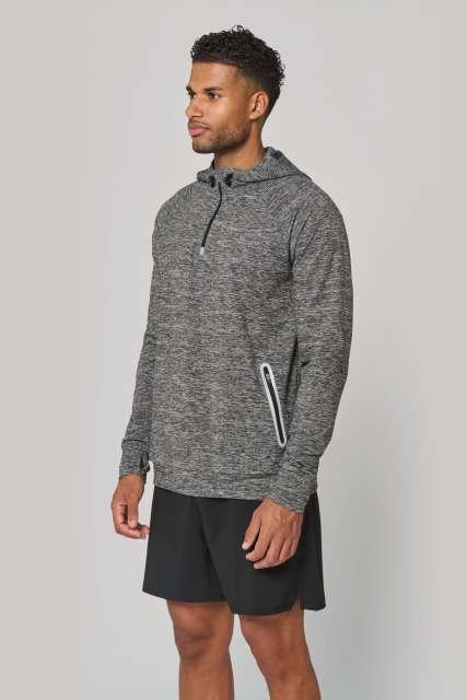PA360 ZIP NECK HOODED SPORTS SWEATSHIRT