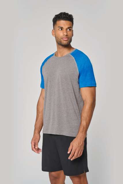 PROACT PA4010 ADULT TRIBLEND TWO-TONE SPORTS SHORT-SLEEVED T-SHIRT