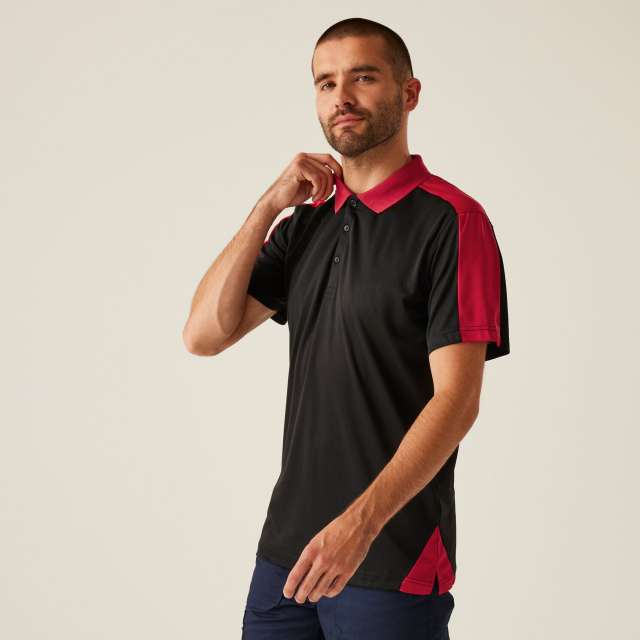 RETRS174 KONTRASTNA POLO MAJICA KOJA BRZO ODVODI VLAGU