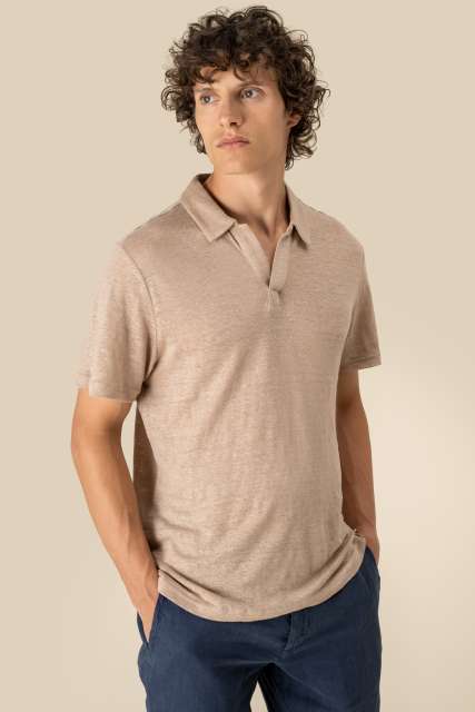 SPASSO SP220 MEN’S LINEN POLO SHIRT