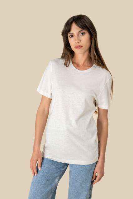 SPASSO SP325 ECO-FRIENDLY UNISEX ORGANIC COTTON AND LINEN T-SHIRT