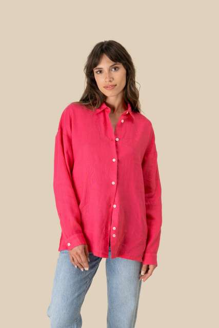 SPASSO SP501 LADIES' OVERSIZE LINEN SHIRT