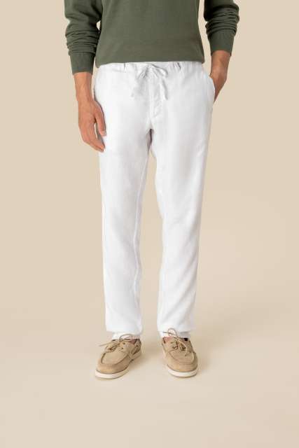 SPASSO SP732 ECO-FRIENDLY MEN'S LINEN WASHED EFFECT TROUSERS