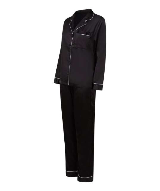TOWEL CITY TC055 LADIES SATIN LONG PYJAMAS