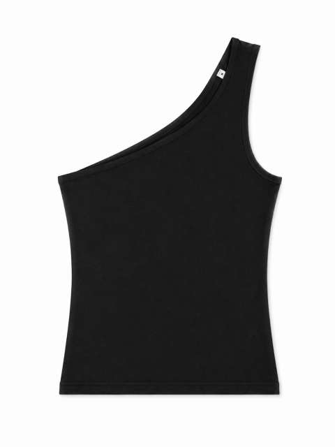 TRUE BLANKS TB02W051 WOMENS FITTED ONE SHOULDER TOP