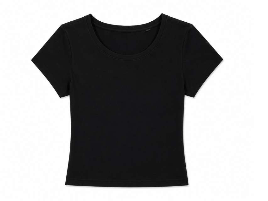 TRUE BLANKS TB02W052 WOMENS FITTED CROP TOP