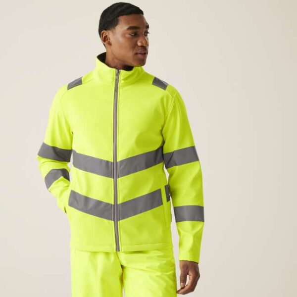 Regatta RETRA712 HI-VIS PRO CONTRACT ABLAZE 2 LAYER SOFTSHELL JAKNA (CLASS 3) - Slika 2